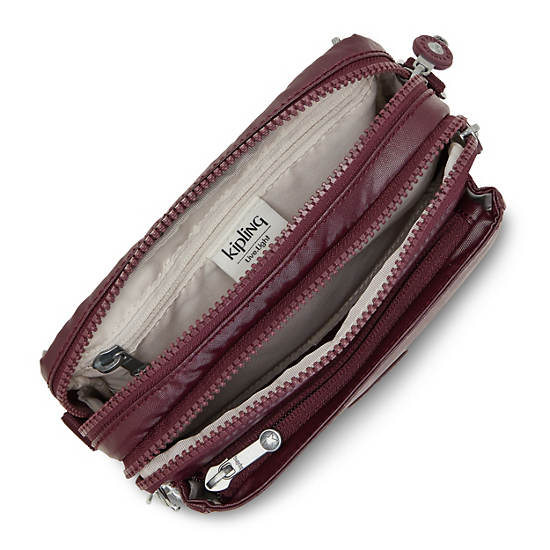 Plecaki Kipling Abanu Multi Metallic Convertible Crossbody Bag Bordowe | PL 1177JP